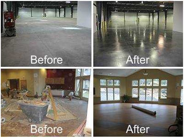 Post Construction Cleaning Before and After